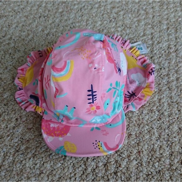 F&F Other - F&F Pink dinosaur Rainbow Summer Sun Cap Hats - Girls 3-4 years